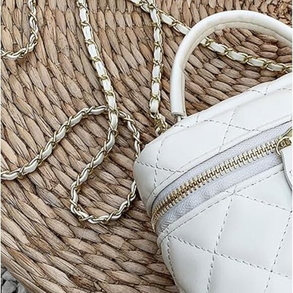 Neiman Marcus White Top Handle Crossbody Bag - Picture 3 of 5